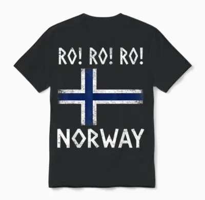 Row Norwegian Viking Norway Flag Culture Row Country Unisex T-Shirt - Black