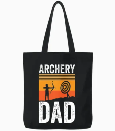 Archery Dad Retro Vintage Tote Bags - Black