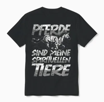 Horses Are My Spiritual Animals Rider Horse Unisex T-Shirt - Black