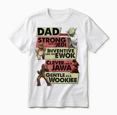 Star Wars Vatertag Dad You Are Strong Like a Jedi Unisex T-Shirt - White