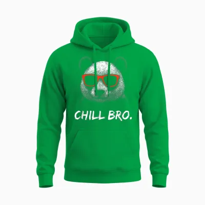 Chill Bro – Lustiges Panda Mit Sonnenbrille Gamer Unisex Hoodie - Irish Green