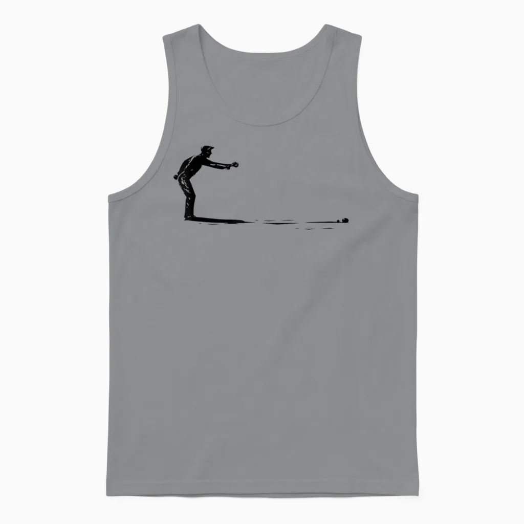 Petanque Unisex Tank Top in Sport Grey