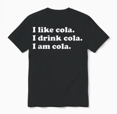 Cola Lover Men's / Women's / Girls' / Boys' T-Shirt, Black, S Unisex T-Shirt - Black
