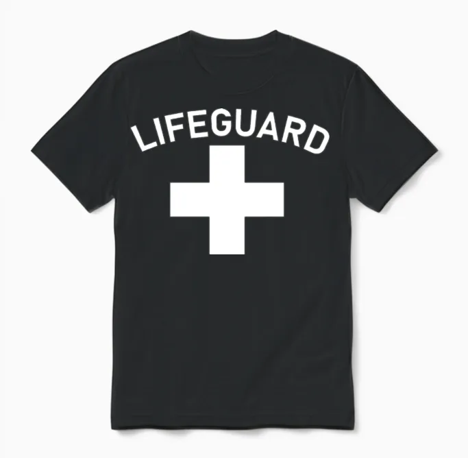 Emp Lifeguard Design Na Unisex T-Shirt in Black