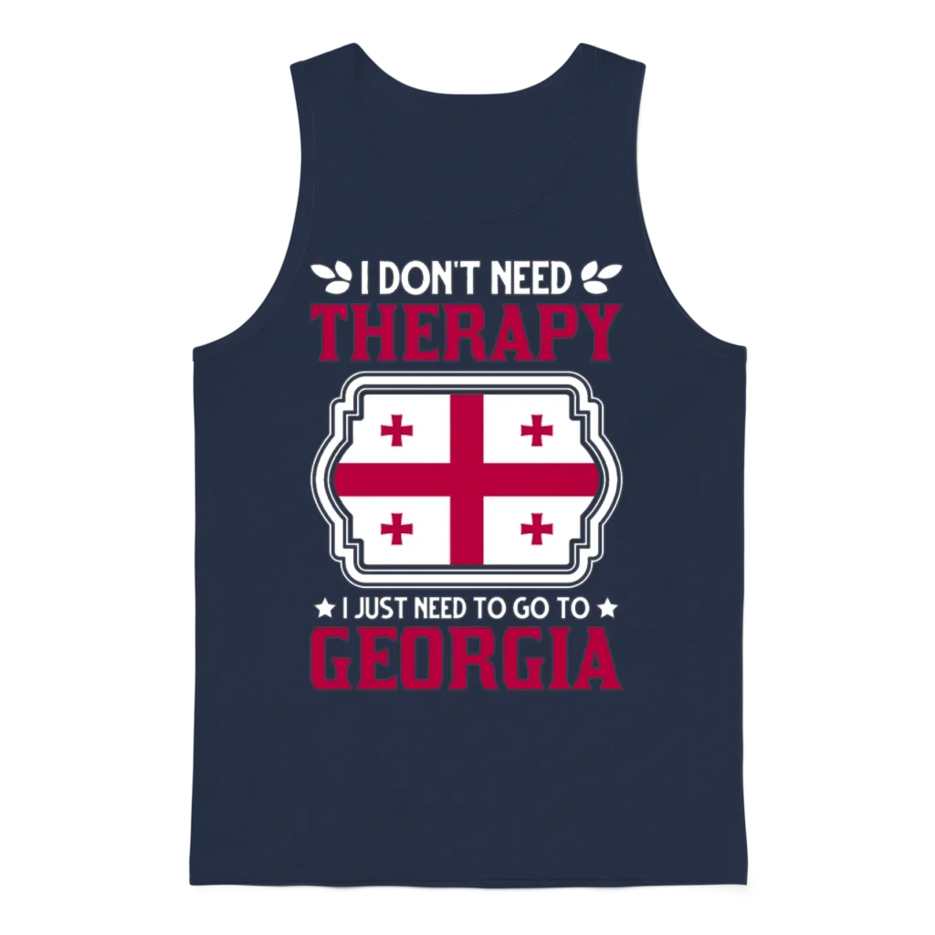 Georgia Therapy Vacation Tbilisi Gift Unisex Tank Top - Navy