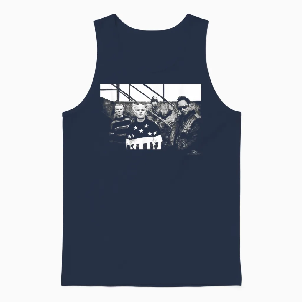 Photo the Prodigy Firestarter by Phil Nicholls Unisex Tank Top in Navy