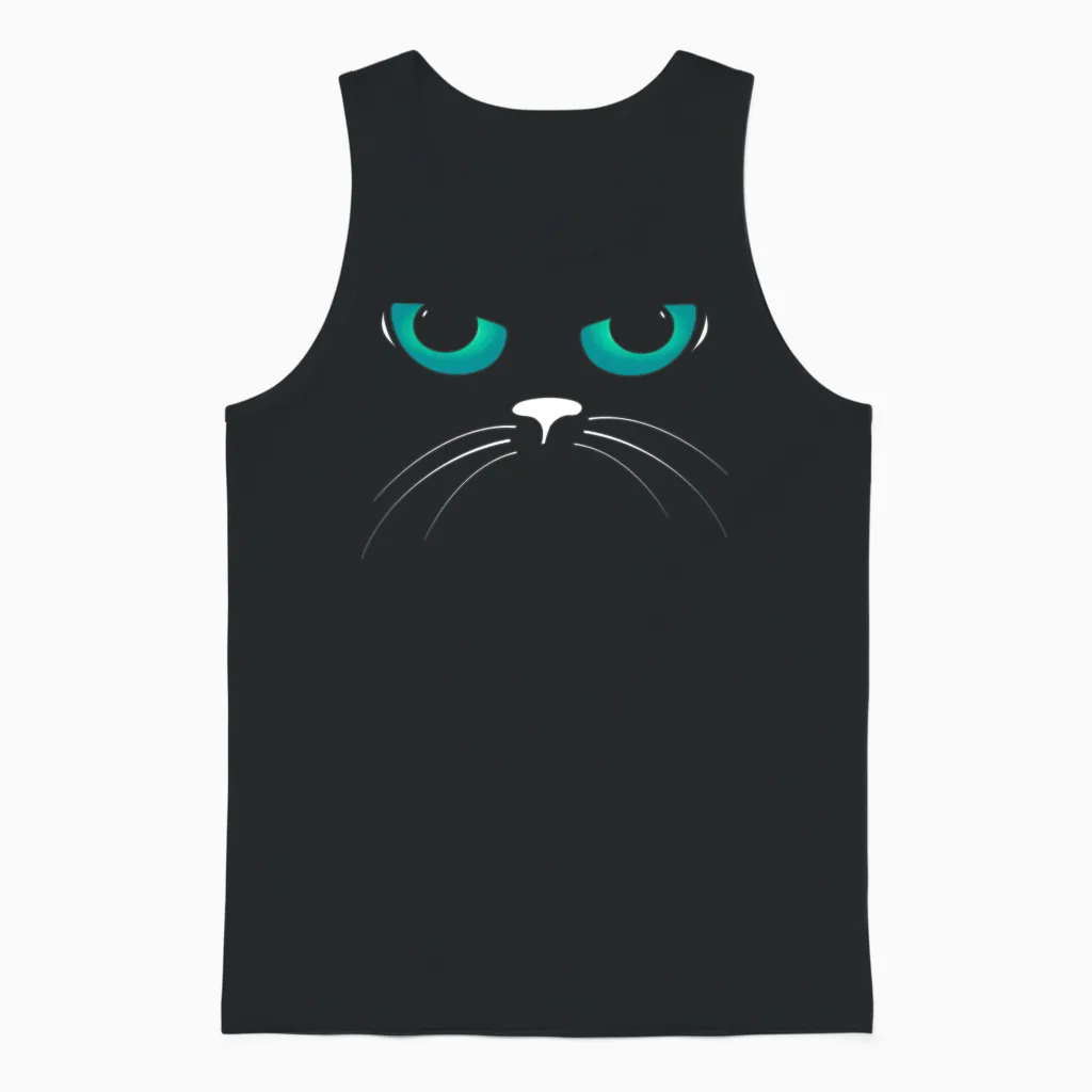 Cats Eyes Funny - Cat Lovers Unisex Tank Top in Black