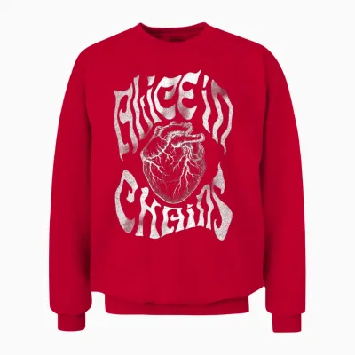 Alice in Chains Heart Unisex Sweatshirt - Red