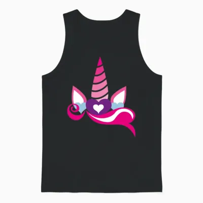Unicorn Unisex Tank Top - Black