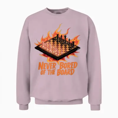 Schach Nie Langweilig Schachverein Schachfigur Schachbrett Unisex Sweatshirt - Light Pink