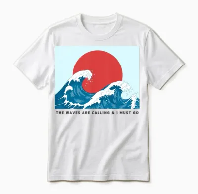 Waves Hunter Unisex T-Shirt - White