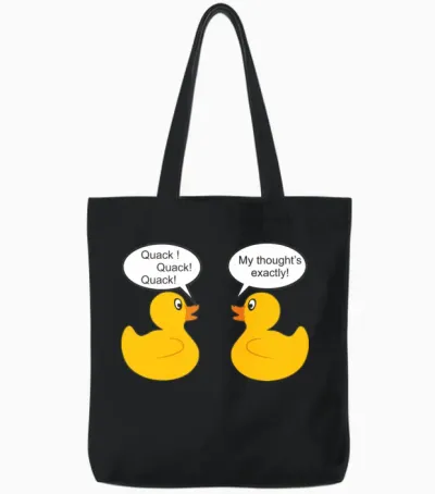 Rubber Ducks Tote Bags - Black