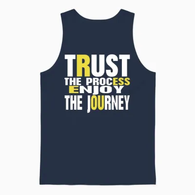 Success Quote Unisex Tank Top - Navy