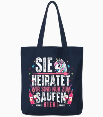 Hen Party T-Shirt Women Jga Shirt Hen Night T-Shirt, Black Tote Bags - Navy