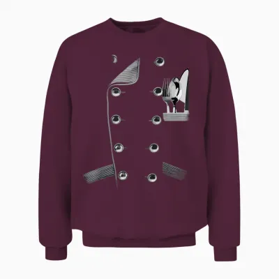 Lustige Kochjacke Uniform Kochen Koch Chef Kulinarische Küche Unisex Sweatshirt - Maroon