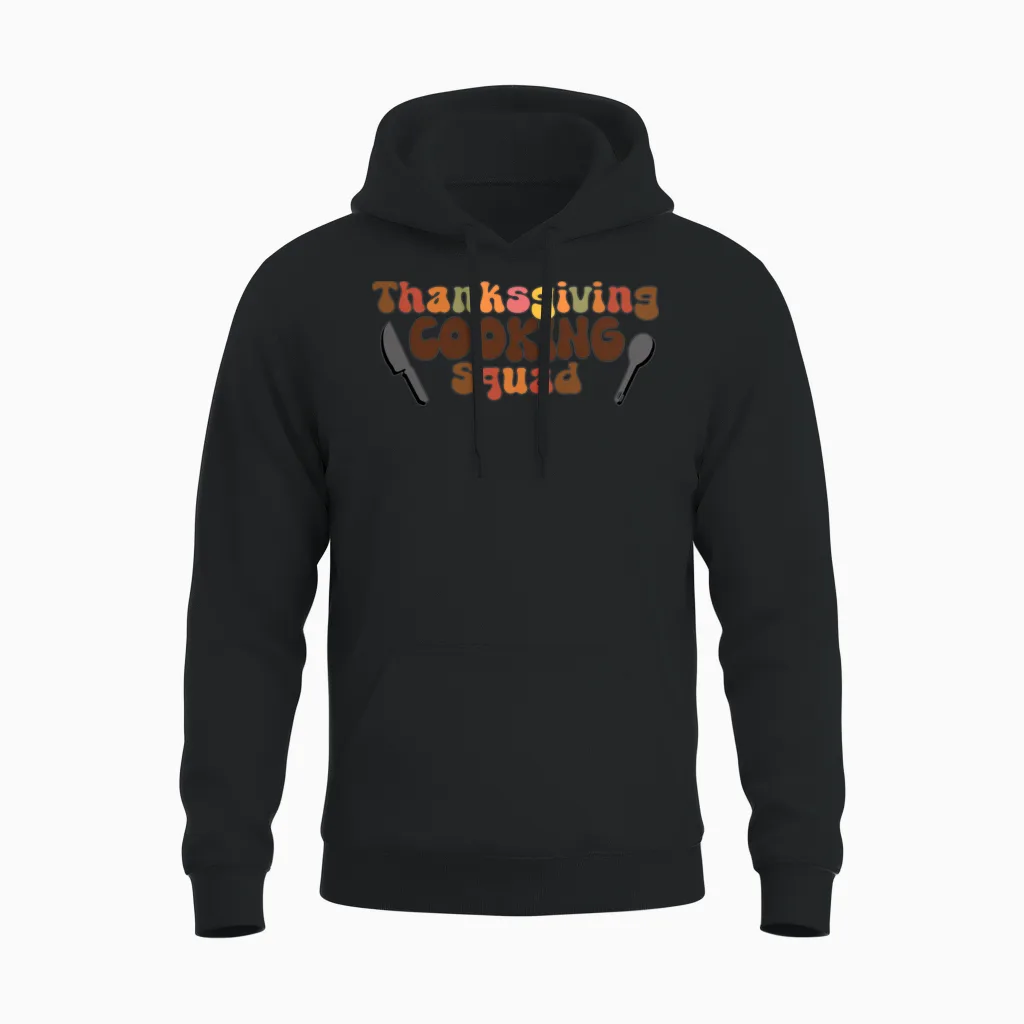 Funny Thanksgiving | Thanksgiving Cooking Squad Unisex Hoodie in Black