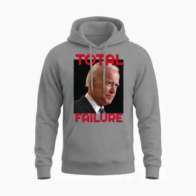Funny President Biden Total Failure Unisex Hoodie - Sport Grey