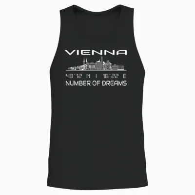 Gps Koordinaten Hauptstadt österreich Tourist Skyline Wien Unisex Tank Top - Black