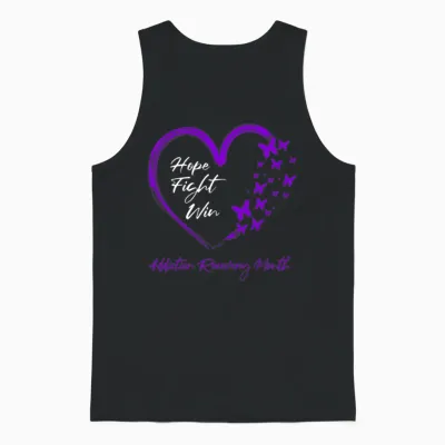 National Recovery Month Awareness Support Unisex Tank Top - Black