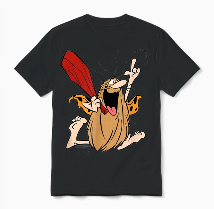 Captain Caveman Captain Caveman Unga Bunga Unisex T-Shirt in Black