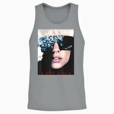 Lady Gaga Iconic Legend of Pop Music Portrait T-Shirt, Grey, S Unisex Tank Top - Sport Grey