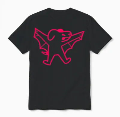 Bat Dog Unisex T-Shirt - Black