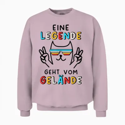 Eine Legende Geht Vom Gelände Unisex Sweatshirt - Light Pink