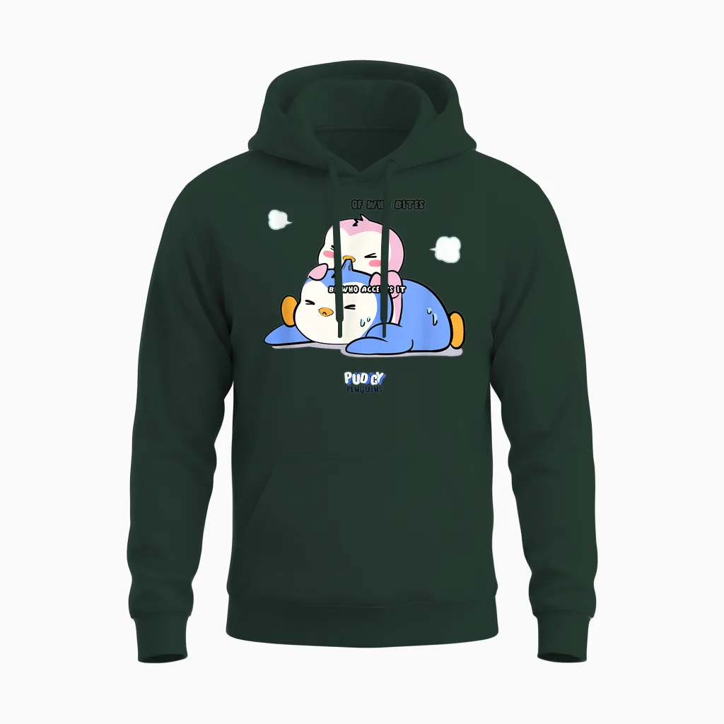 Official Pudgy Penguins Merch | Gf Bite | Duo Pengu & Polly Unisex Hoodie in Forest
