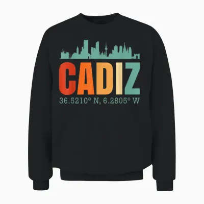 Skyline Von Cadiz Unisex Sweatshirt - Black
