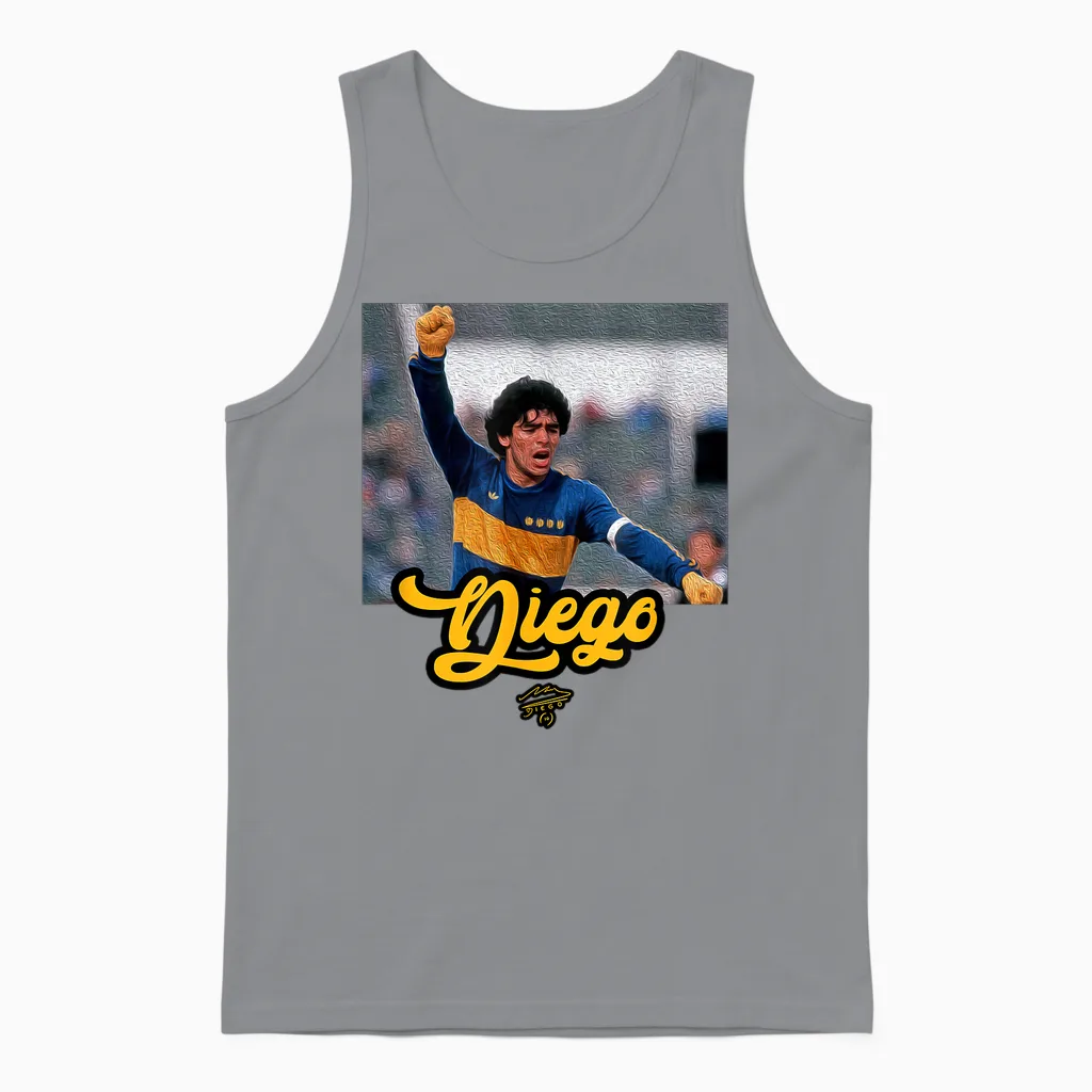 Maradona Boca Golf Unisex Tank Top in Sport Grey