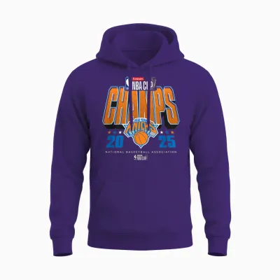 Nba Official Emirates Cup 2025 Champs New York Knicks Unisex Hoodie - Purple