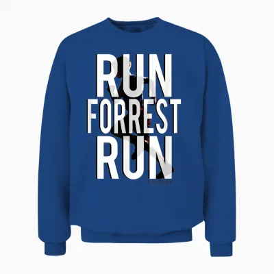 Forrest Gump Run Forrest Run Silhouette T-Shirt, Blue, S Unisex Sweatshirt - Royal