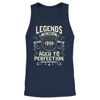 1956 Legends: Timeless Birthday Gift Unisex Tank Top - Navy – 2