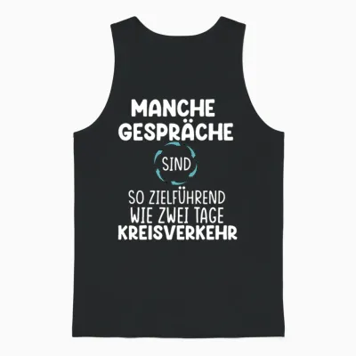 Funny German Quote Unisex Tank Top - Black