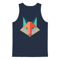 Fox — Wildlife Unisex Tank Top - Navy – 1