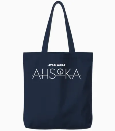 Star Wars Ahsoka Disney+ Series Logo Ahsoka Tano Disney Plus Tote Bags - Navy