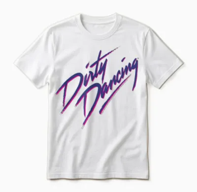 Original Dirty Dancing Logo T-Shirt, White, S Unisex T-Shirt - White