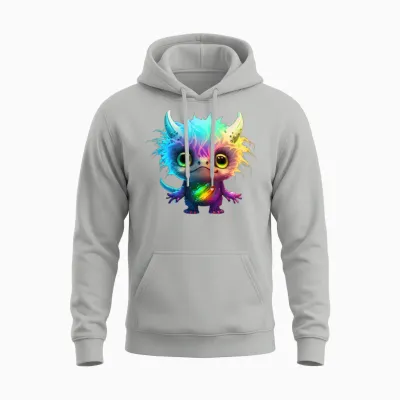 Monster Funny Unisex Hoodie - Ash