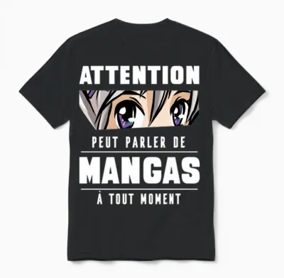 Manga Anime Birthday Gift Man Teen Boy Girl Unisex T-Shirt - Black