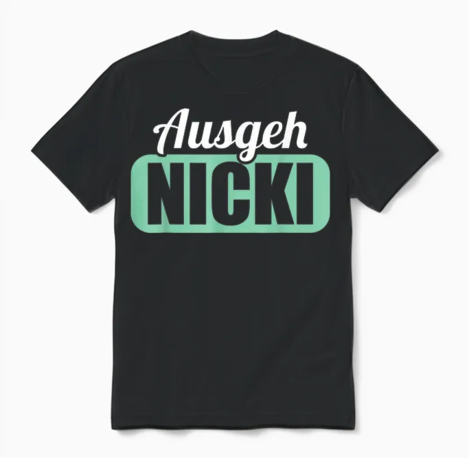 Ddr East Germany East Away Nicki Ossi T-Shirt, Black Unisex T-Shirt in Black