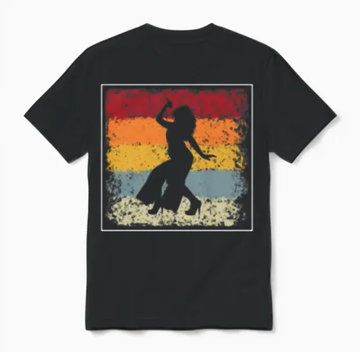 Singer Retro Unisex T-Shirt in Black
