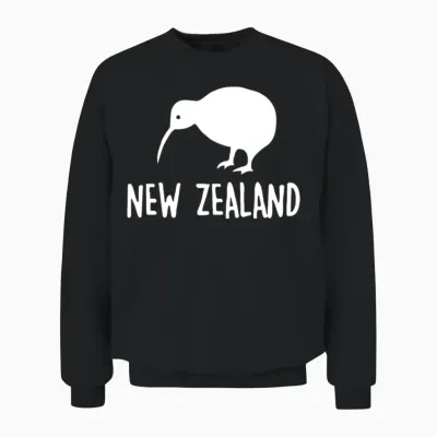New Zealand Kiwi Unisex Sweatshirt - Black