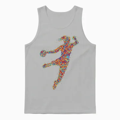 Handball Handballer Handball Player Women Girls Kids T-Shirt, Black Unisex Tank Top - Ash