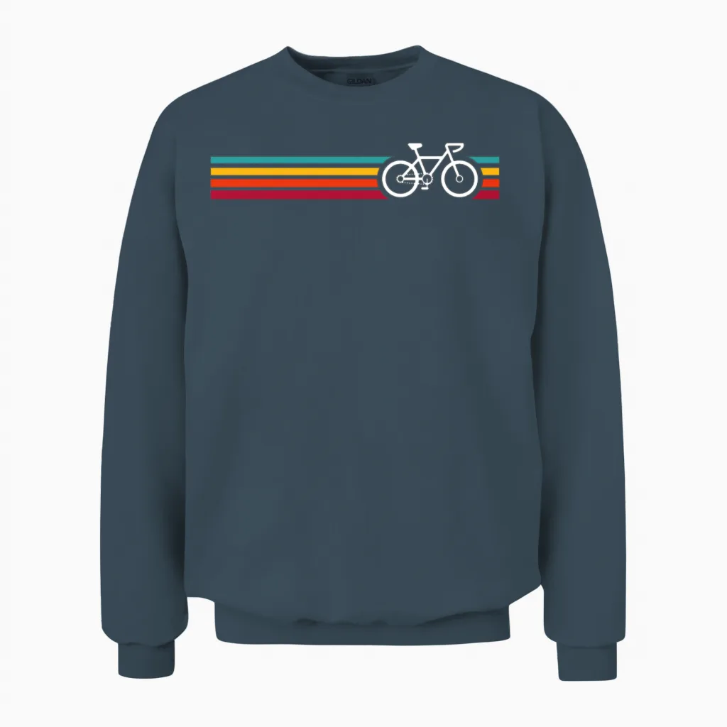 Bicycle Retro Unisex Sweatshirt in Dark Heather