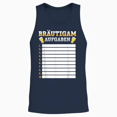 Bräutigam Jga Aufgaben Checkliste – Junggesellenabschied Diy Unisex Tank Top - Navy