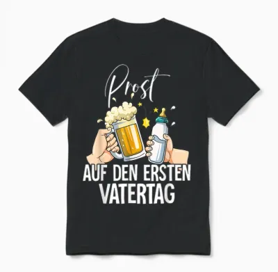 Erster Vatertag Unisex T-Shirt - Black