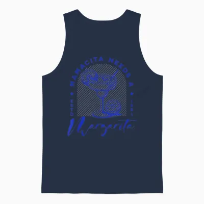 Mamacita Needs a Margarita – Funny Vintage Gift T-Shirt, White, S Unisex Tank Top - Navy