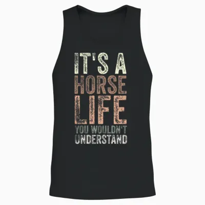 Horses Live Unisex Tank Top - Black