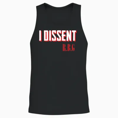 Ruth Bader Ginsburg I Dissent Unisex Tank Top - Black