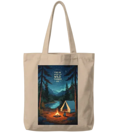 Find Me Where the Wild Things Are Tote Bags - Natural